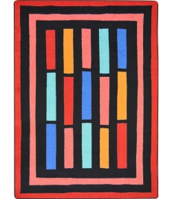 Joy Carpets Kid Essentials Red Traffic Jam 7ft.8in. x 10ft.9in. Rect. Rug