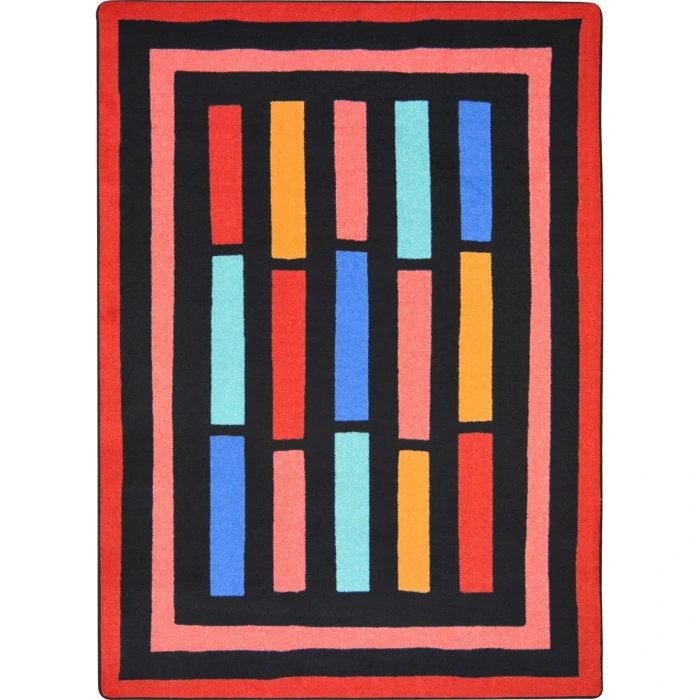 Joy Carpets Kid Essentials Red Traffic Jam 10ft.9in. x 13ft.2in. Rect. Rug