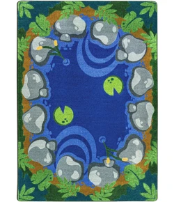 Joy Carpets Kid Essentials Multi Tranquil Pond 7ft.8in. x 10ft.9in. Rect. Rug