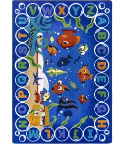 Joy Carpets Kid Essentials Multi Underwater Readers 7ft.8in. x 10ft.9in. Rect. Rug
