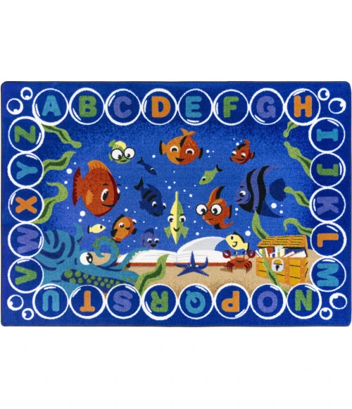 Joy Carpets Kid Essentials Multi Underwater Readers 7ft.8in. x 10ft.9in. Rect. Rug