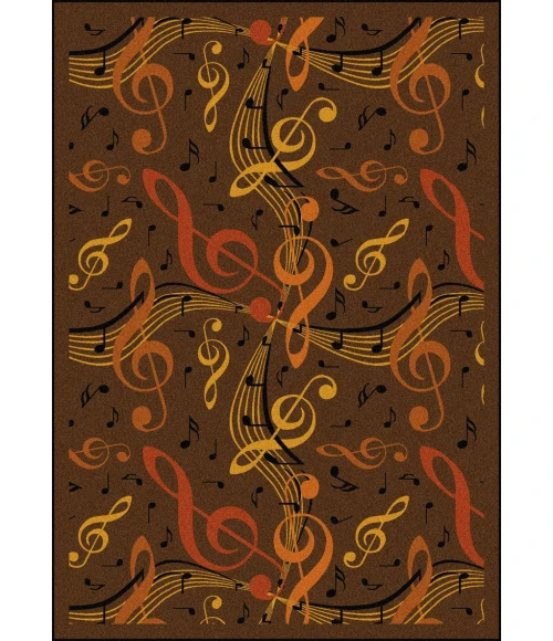 Joy Carpets Kid Essentials Brown Virtuoso 7ft.8in. x 10ft.9in. Rect. Rug