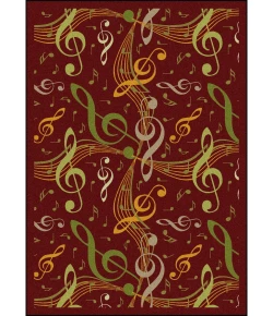 Joy Carpets Kid Essentials Burgundy Virtuoso 7ft.8in. x 10ft.9in. Rect. Rug