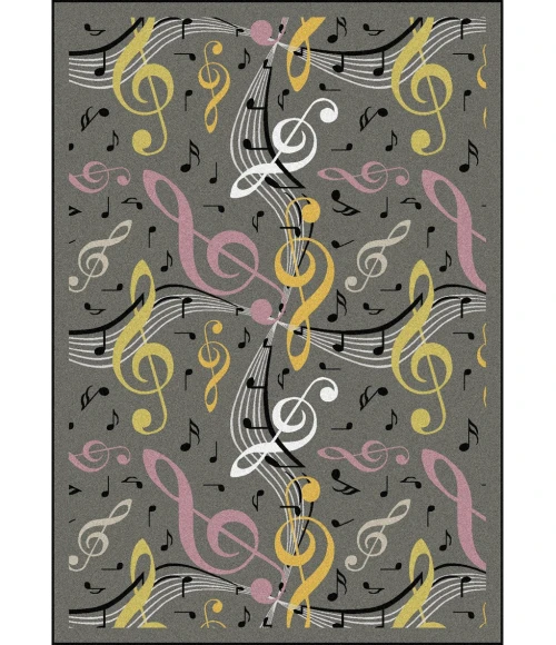 Joy Carpets Kid Essentials Gray Virtuoso 7ft.8in. x 10ft.9in. Rect. Rug