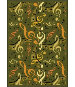 Joy Carpets Kid Essentials Green Virtuoso 7ft.8in. x 10ft.9in. Rect. Rug