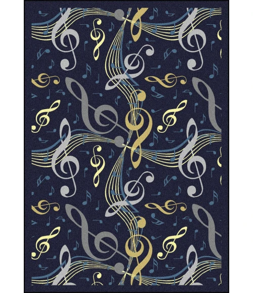 Joy Carpets Kid Essentials Navy Virtuoso 7ft.8in. x 10ft.9in. Rect. Rug