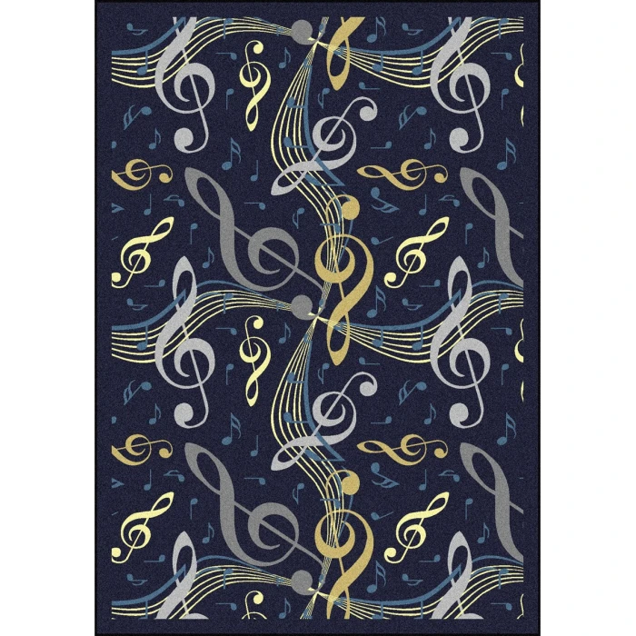 Joy Carpets Kid Essentials Navy Virtuoso 5ft.4in. x 7ft.8in. Rect. Rug