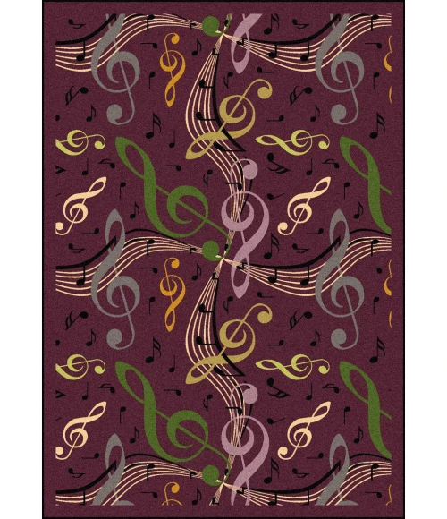 Joy Carpets Kid Essentials Plum Virtuoso 5ft.4in. x 7ft.8in. Rect. Rug