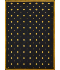 Joy Carpets Any Day Matinee Black Walk of Fame 7ft.8in. x 10ft.9in. Rect. Rug