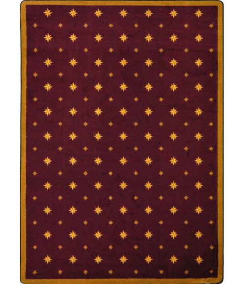 Joy Carpets Any Day Matinee Burgundy Walk of Fame 7ft.8in. x 10ft.9in. Rect. Rug