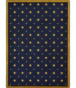Joy Carpets Any Day Matinee Navy Walk of Fame 7ft.8in. x 10ft.9in. Rect. Rug