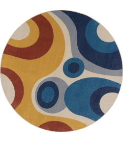 Joy Carpets Kid Essentials Multi Warm Embrace 5ft. 4in. Round Rug