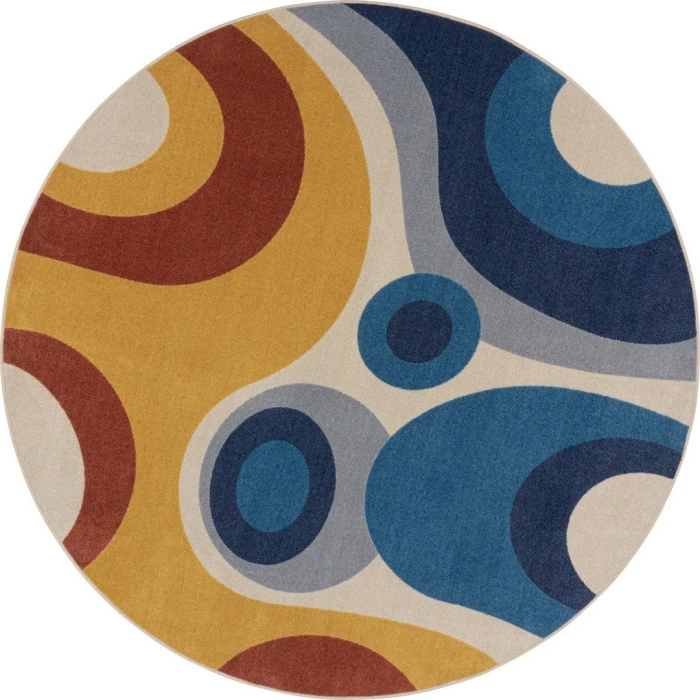 Joy Carpets Kid Essentials Multi Warm Embrace 13ft. 2in. Round Rug