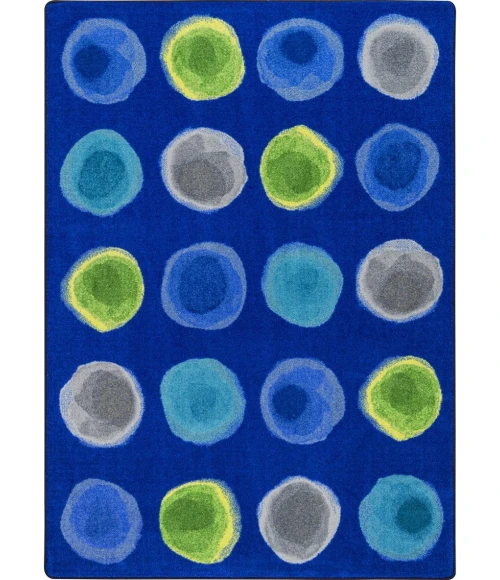 Joy Carpets Kid Essentials Marine Watercolor Spots 5ft.4in. x 7ft.8in. Rect. Rug