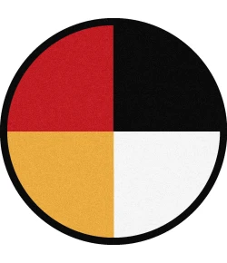 Joy Carpets Kid Essentials Multi Wheel of Life 7ft.7in. Round Rug