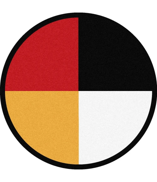 Joy Carpets Kid Essentials Multi Wheel of Life 5ft.4in. Round Rug