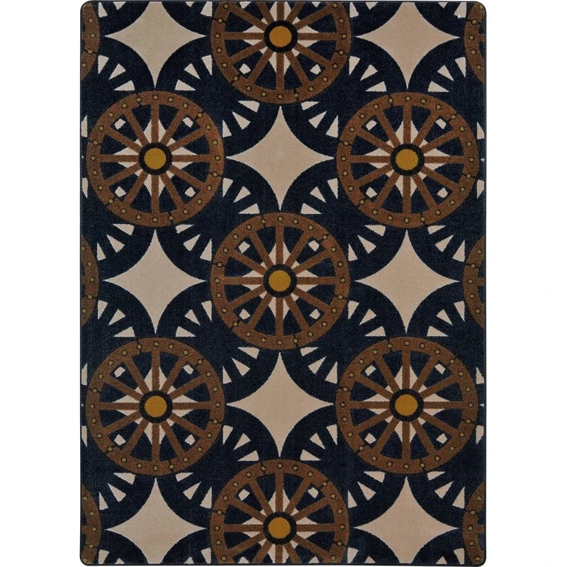 Joy Carpets Cowboy Carpets Buff Wheel Shadows 5ft.4in. x 7ft.8in. Rect. Rug