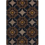 Joy Carpets Cowboy Carpets Greige Wheel Shadows 5ft.4in. x 7ft.8in. Rect. Rug