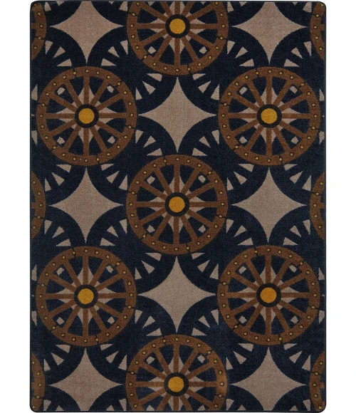 Joy Carpets Cowboy Carpets Greige Wheel Shadows 10ft.9in. x 13ft.2in. Rect. Rug