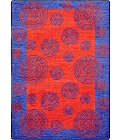 Joy Carpets Kid Essentials Red Whimzi 7ft.8in. x 10ft.9in. Rect. Rug