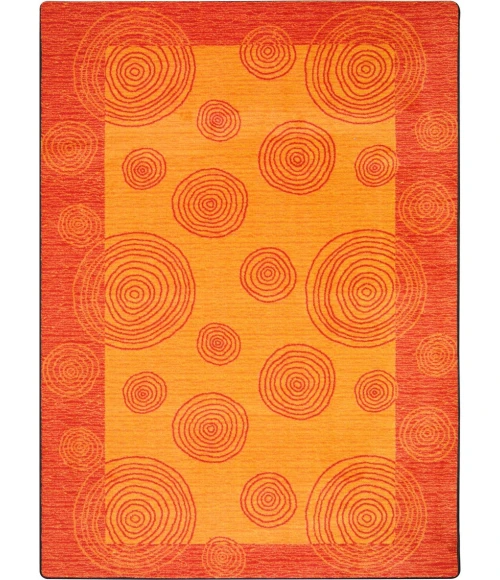 Joy Carpets Kid Essentials Orange Whimzi 7ft.8in. x 10ft.9in. Rect. Rug