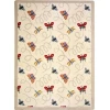 Joy Carpets Kaleidoscope Beige Wing Dings 5ft.4in. x 7ft.8in. Rect. Rug