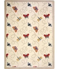 Joy Carpets Kaleidoscope Beige Wing Dings 7ft.8in. x 10ft.9in. Rect. Rug