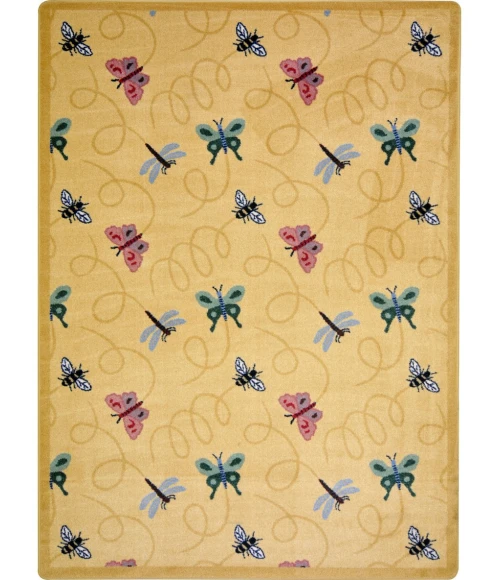 Joy Carpets Kaleidoscope Gold Wing Dings 5ft.4in. x 7ft.8in. Rect. Rug