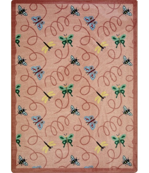 Joy Carpets Kaleidoscope Rose Wing Dings 7ft.8in. x 10ft.9in. Rect. Rug