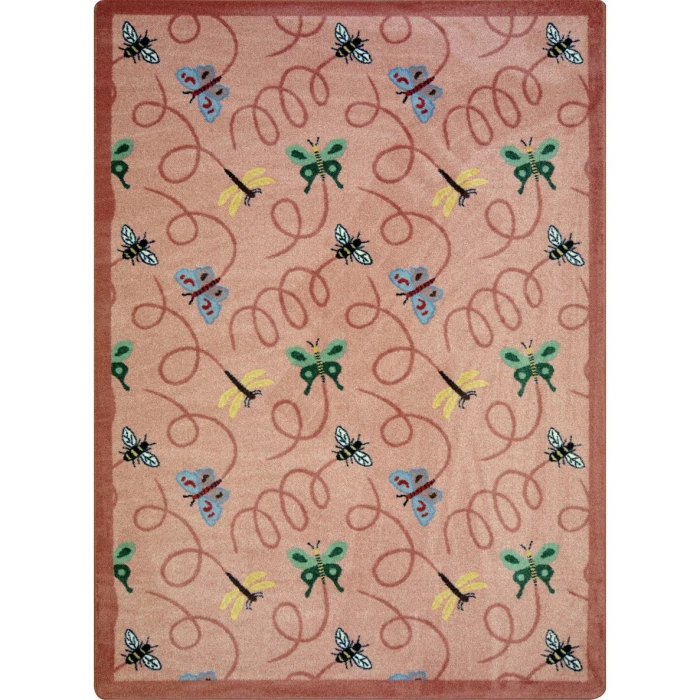 Joy Carpets Kaleidoscope Rose Wing Dings 7ft.8in. x 10ft.9in. Rect. Rug