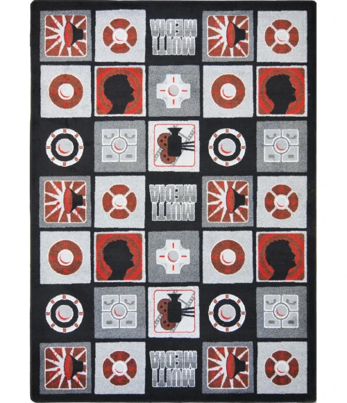 Joy Carpets Kid Essentials Red Wired 7ft.8in. x 10ft.9in. Rect. Rug