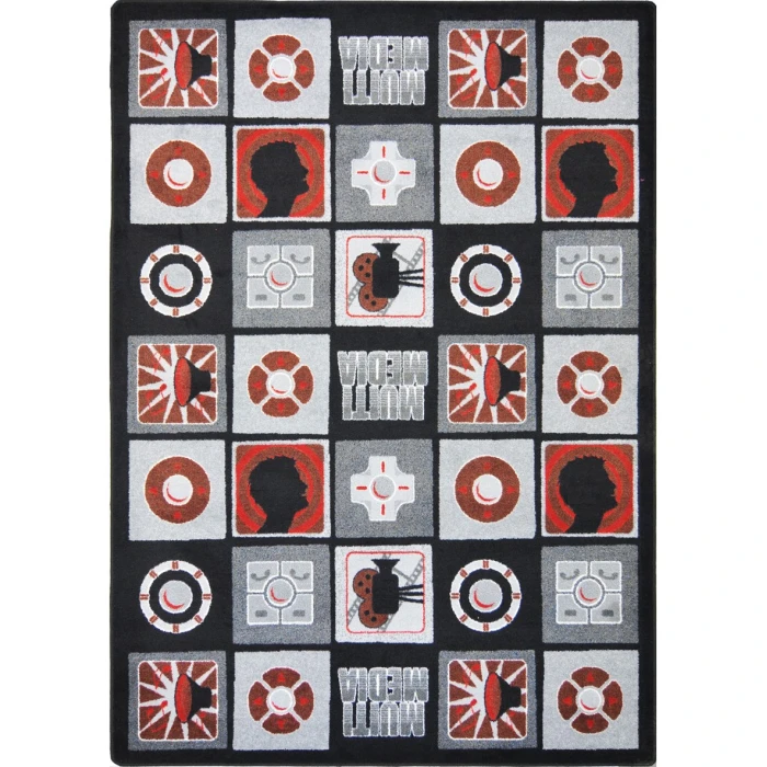 Joy Carpets Kid Essentials Red Wired 3ft.10in. x 5ft.4in. Rect. Rug