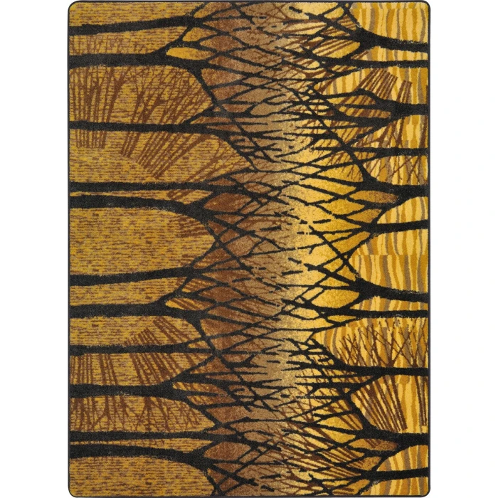 Joy Carpets First Take Goldenrod Woodland Way 5ft.4in. x 7ft.8in. Rect. Rug