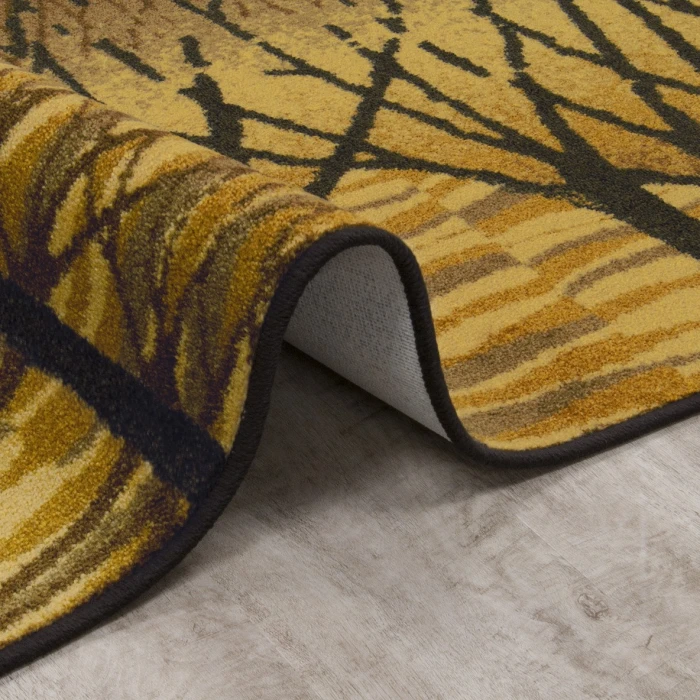Joy Carpets First Take Goldenrod Woodland Way 5ft.4in. x 7ft.8in. Rect. Rug