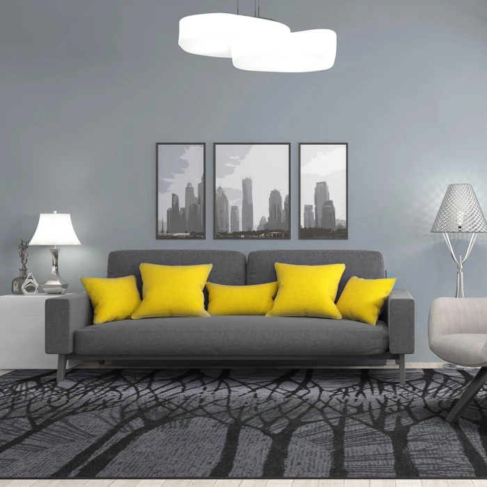 Joy Carpets First Take Goldenrod Woodland Way 5ft.4in. x 7ft.8in. Rect. Rug
