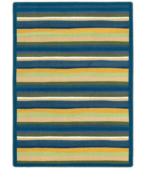 Joy Carpets Kid Essentials Bold Yipes Stripes 7ft.8in. x 10ft.9in. Rect. Rug