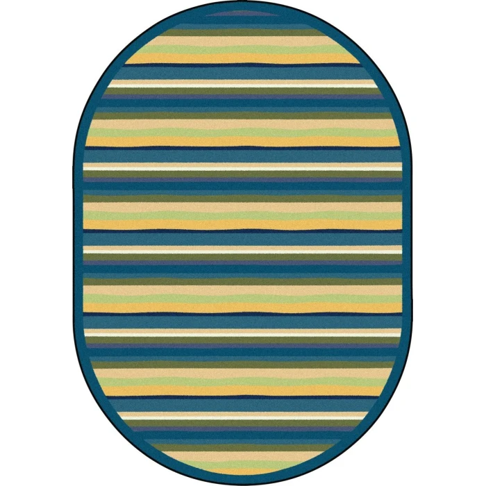 Joy Carpets Kid Essentials Bold Yipes Stripes 13ft.2in. Round Rug