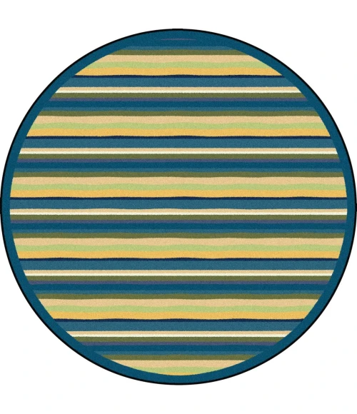 Joy Carpets Kid Essentials Bold Yipes Stripes 10ft.9in. x 13ft.2in. Oval Rug