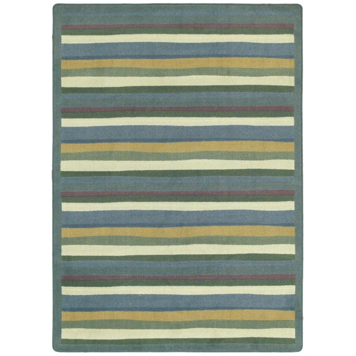 Joy Carpets Kid Essentials Soft Yipes Stripes 5ft.4in. x 7ft.8in. Rect. Rug