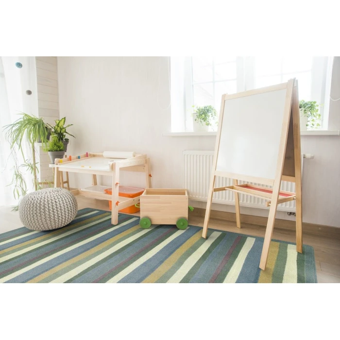 Joy Carpets Kid Essentials Soft Yipes Stripes 13ft.2in. Round Rug