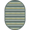 Joy Carpets Kid Essentials Soft Yipes Stripes 10ft.9in. x 13ft.2in. Oval Rug