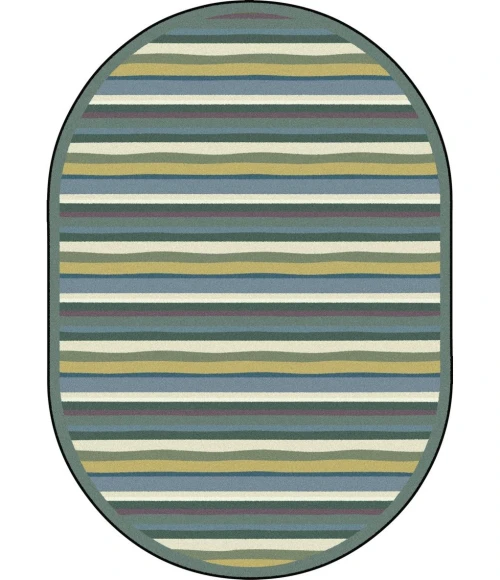 Joy Carpets Kid Essentials Soft Yipes Stripes 5ft.4in. Round Rug