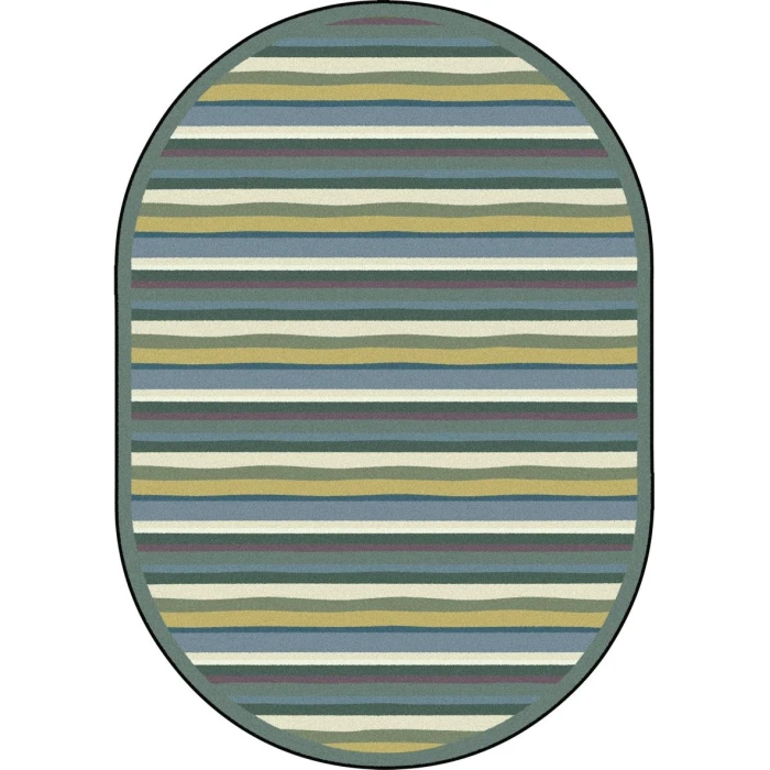 Joy Carpets Kid Essentials Soft Yipes Stripes 13ft.2in. Round Rug