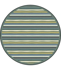 Joy Carpets Kid Essentials Soft Yipes Stripes 7ft.8in. x 10ft.9in. Oval Rug