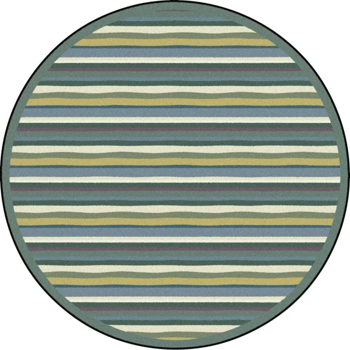 Joy Carpets Kid Essentials Soft Yipes Stripes 13ft.2in. Round Rug