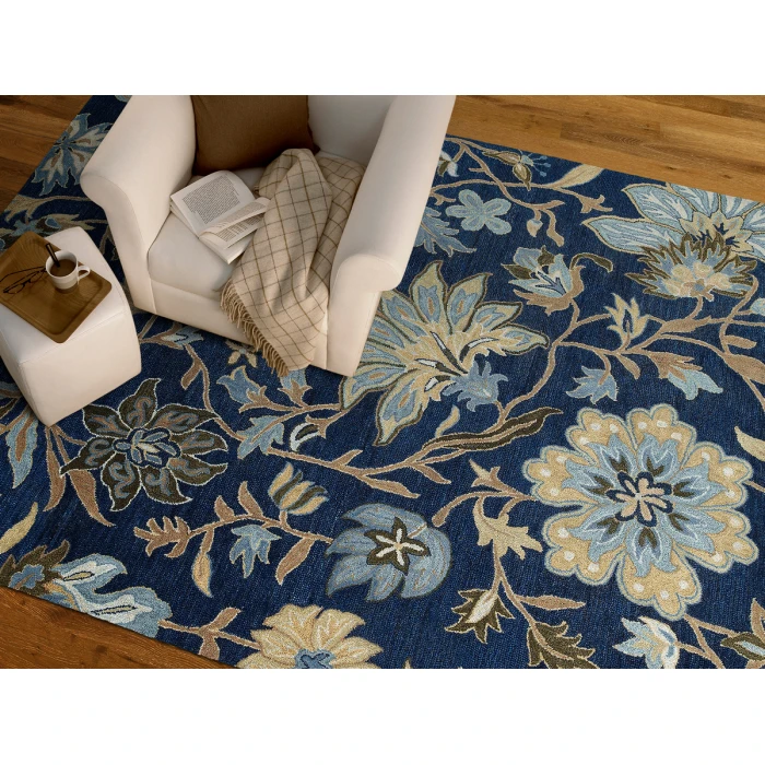 Kaleen Brooklyn Blue 5304-17-769 7 ft. 6 X 9 ft. Rectangle Rug