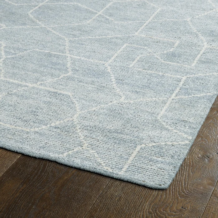 Kaleen Solitaire Lt. Blue SOL04-79-9613 9 ft. 6 in. X 13 ft. Rectangle Rug