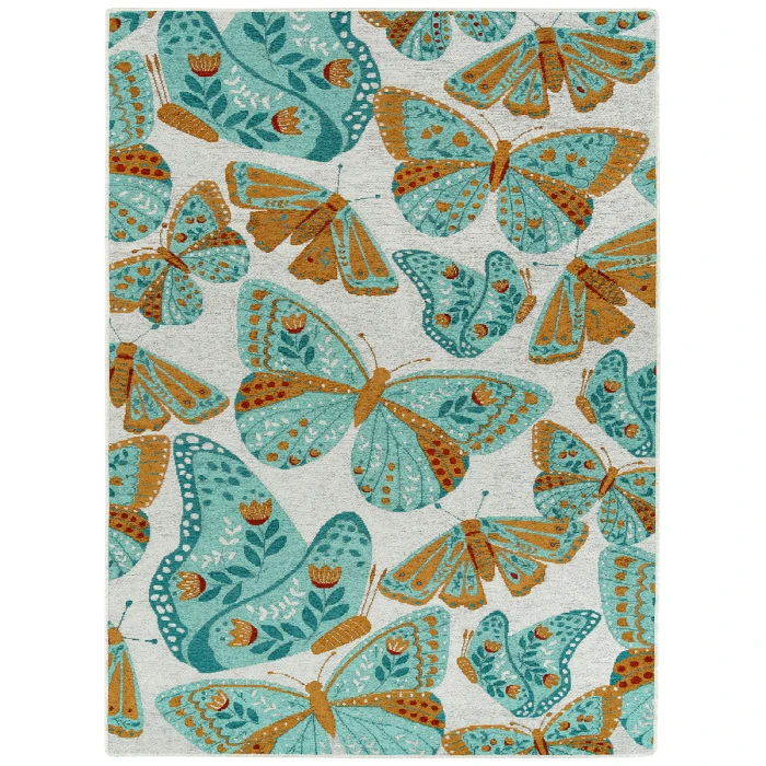 Kaleen Critter Comforts Lt. Blue HCC01-79-55 RD 5 ft. X 5 ft. Round Rug