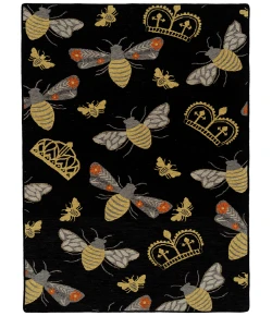 Kaleen Critter Comforts Black HCC02-2 5 ft. X 8 ft.  Rectangle Rug