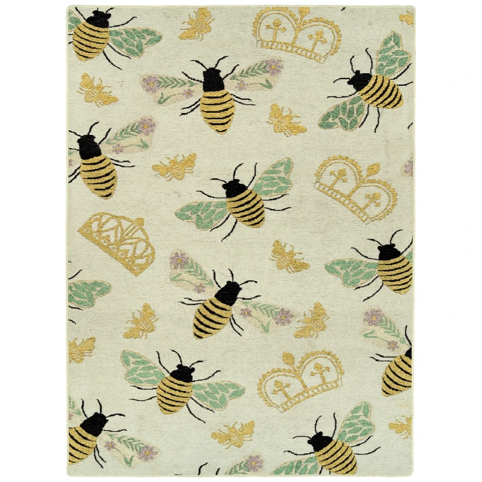 Kaleen Critter Comforts White HCC02-76-810 8 ft. X 10 ft. Rectangle Rug